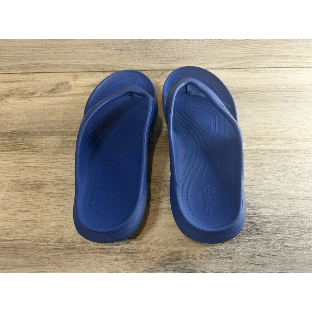 Crocs Classic Flip Flop Sandals Blue Slip On Casual Shoes Mens 9 Womens 11